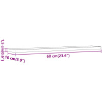 Produktbild för Hyllplan 4 st åldrat trä 60x10x1,5 cm konstruerat trä