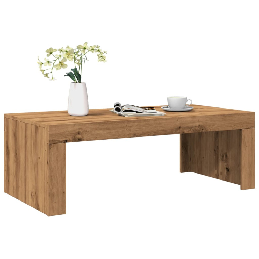 Produktbild för Soffbord artisan ek 102x50x35 cm konstruerat trä