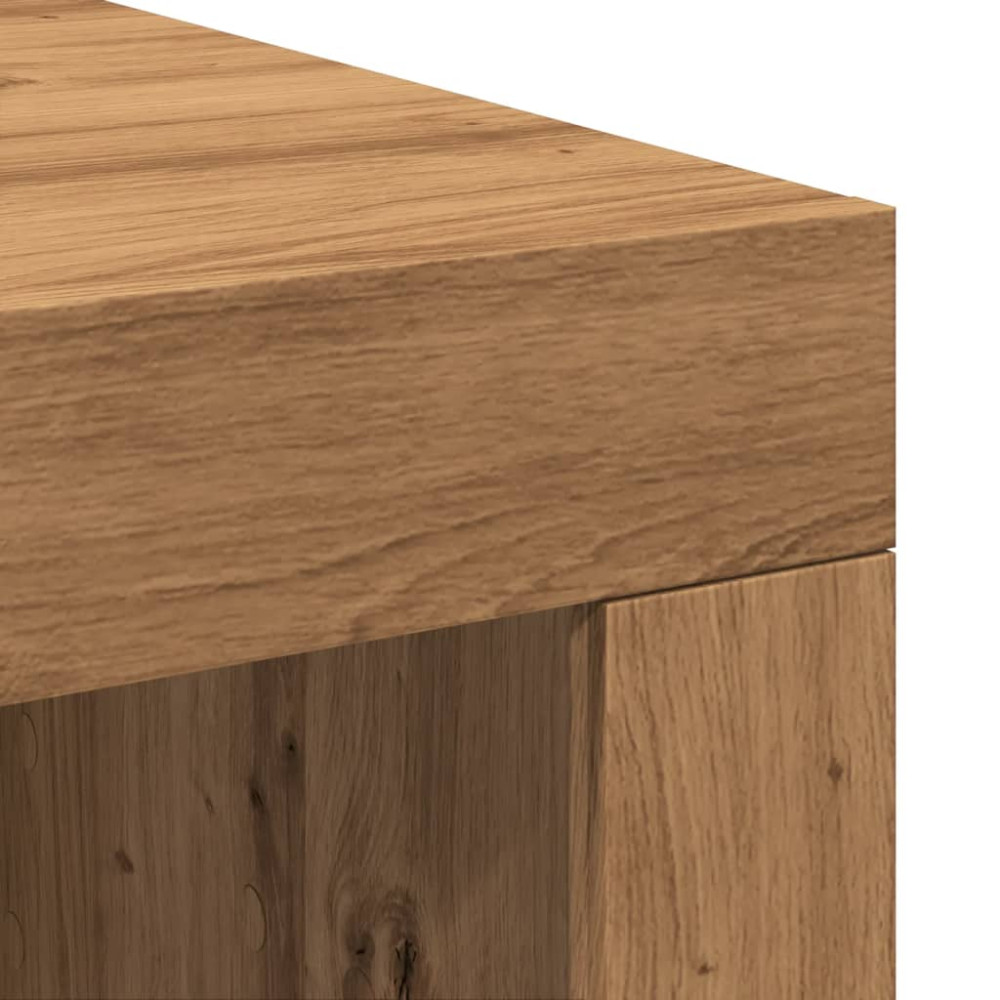 Produktbild för Soffbord artisan ek 102x50x35 cm konstruerat trä