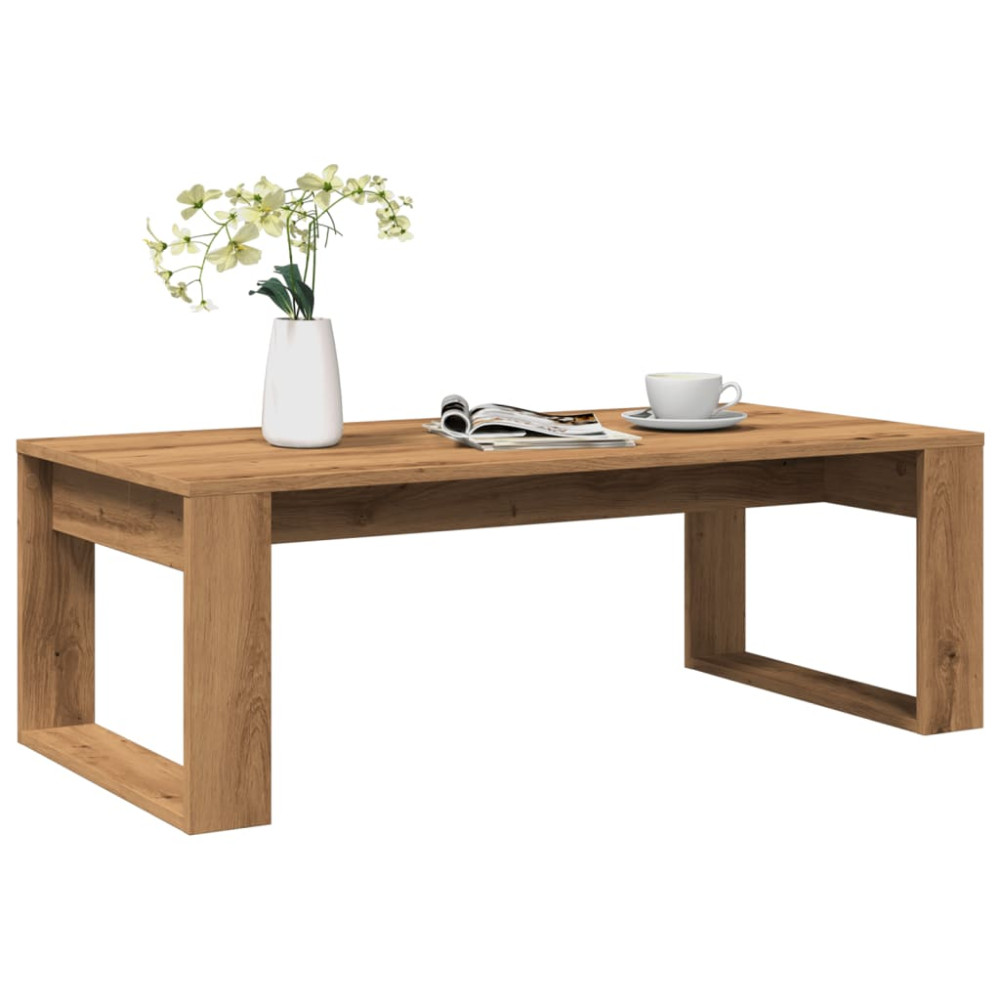 Produktbild för Soffbord artisan ek 102x50x35 cm konstruerat trä