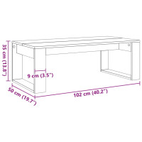 Produktbild för Soffbord artisan ek 102x50x35 cm konstruerat trä
