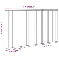 Produktbild för Hundgrind hopfällbar 3 paneler 150 cm poppel