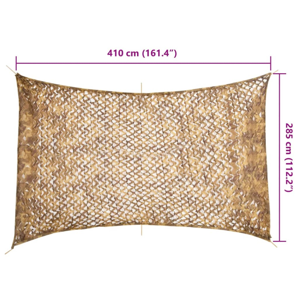 Produktbild för Camouflagenät med förvaringsväska 410x285 cm sand