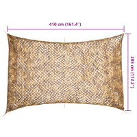 Produktbild för Camouflagenät med förvaringsväska 410x285 cm sand