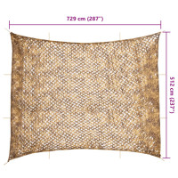 Produktbild för Camouflagenät med förvaringsväska 729x602 cm sand