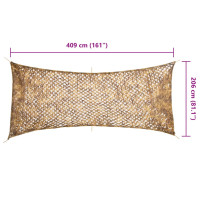 Produktbild för Camouflagenät med förvaringsväska 409x206 cm sand