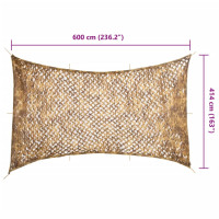 Produktbild för Camouflagenät med förvaringsväska 600x414 cm sand