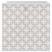 Produktbild för Vikbar förvaringslådor 10 st gräddvit 32x32x32 cm non-woven tyg