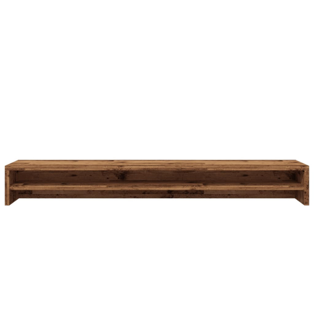 Produktbild för Skärmställ åldrat trä 100x24x13 cm konstruerat trä