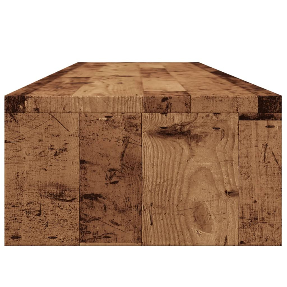Produktbild för Skärmställ åldrat trä 100x24x13 cm konstruerat trä