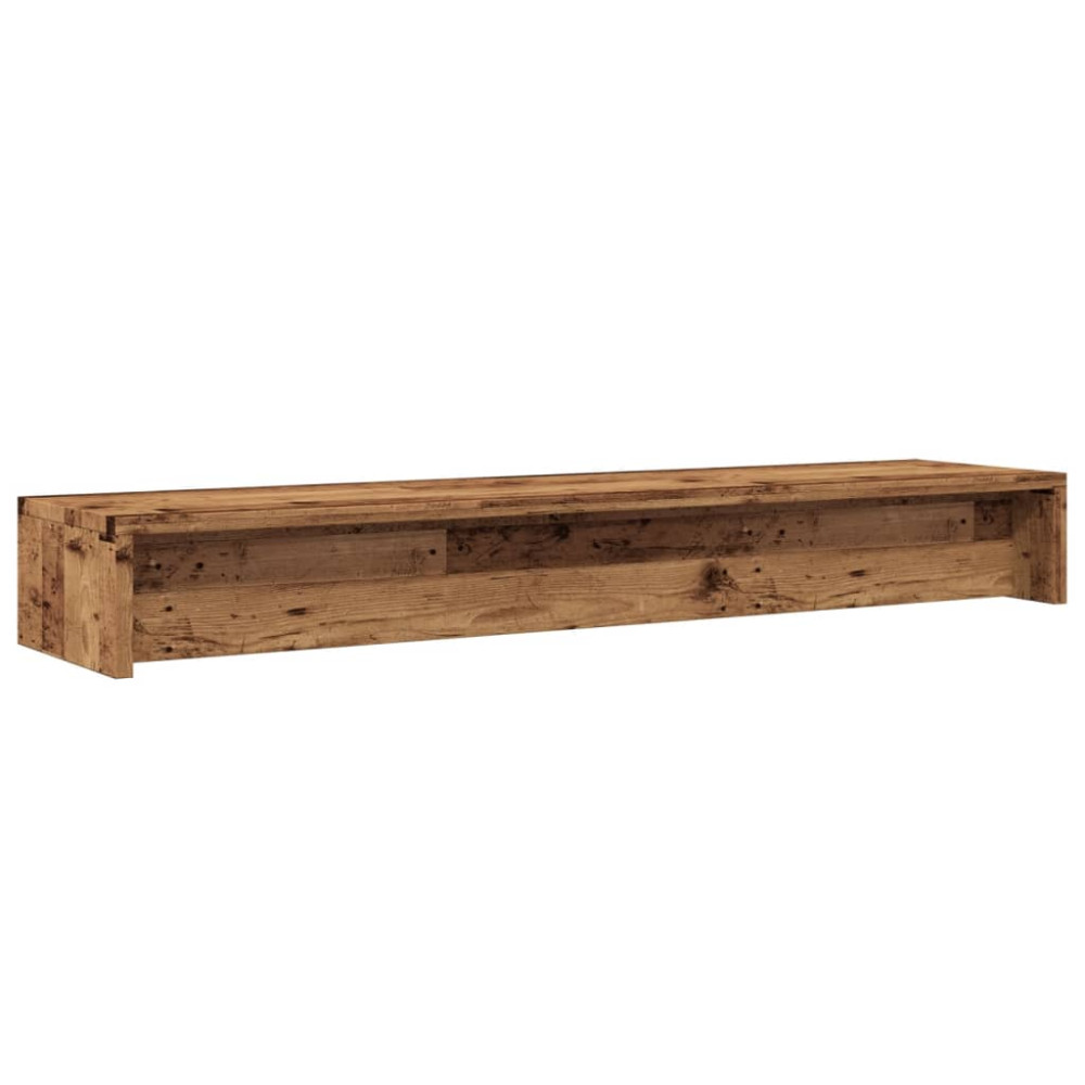 Produktbild för Skärmställ åldrat trä 100x24x13 cm konstruerat trä