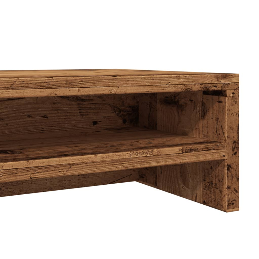 Produktbild för Skärmställ åldrat trä 100x24x13 cm konstruerat trä