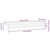Produktbild för Skärmställ åldrat trä 100x24x13 cm konstruerat trä
