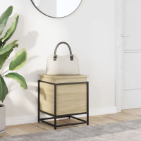 Produktbild för Förvaringslåda med lock sonoma-ek 40x40x51,5 cm konstruerat trä