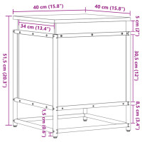 Produktbild för Förvaringslåda med lock grå sonoma 40x40x51,5cm konstruerat trä