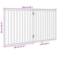 Produktbild för Hundgrind hopfällbar 2 paneler svart 160 cm poppel