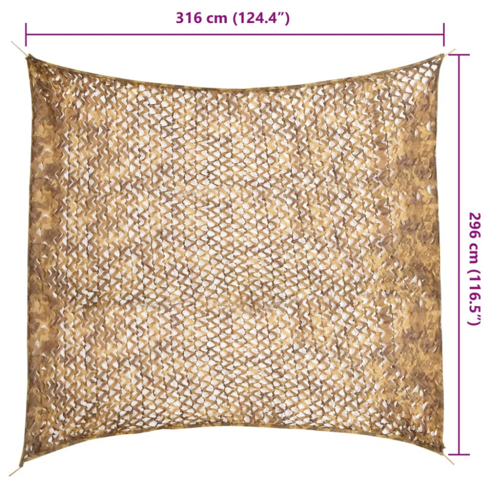 Produktbild för Camouflagenät med förvaringsväska 316x296 cm sand