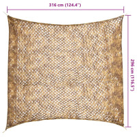 Produktbild för Camouflagenät med förvaringsväska 316x296 cm sand