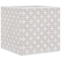 Produktbild för Vikbar förvaringslådor 4 st gräddvit 32x32x32 cm non-woven tyg