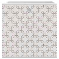 Produktbild för Vikbar förvaringslådor 4 st gräddvit 32x32x32 cm non-woven tyg