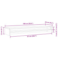 Produktbild för Monitorstativ hantverksmässig ek 100x24x13 cm konstruerat trä