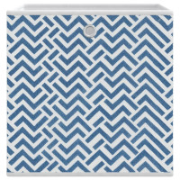 Produktbild för Vikbar förvaringslådor 4 st blå 32x32x32 cm non-woven tyg