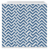 Produktbild för Vikbar förvaringslådor 4 st blå 32x32x32 cm non-woven tyg