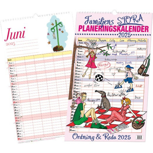 Livsenergi Familjens STORA Planeringskalender 2025 (bok, spiral)