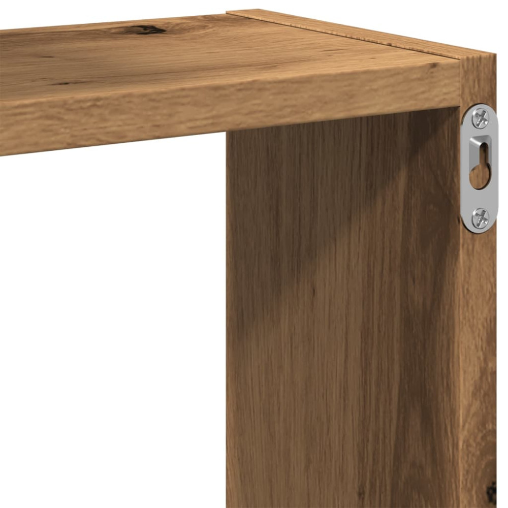 Produktbild för Vägghyllor kub artisan ek 68x15x68 cm konstruerat trä
