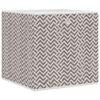 Produktbild för Vikbar förvaringslådor 10 st brun 32x32x32 cm non-woven tyg