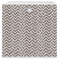 Produktbild för Vikbar förvaringslådor 10 st brun 32x32x32 cm non-woven tyg