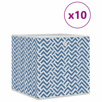 Produktbild för Vikbar förvaringslådor 10 st blå 32x32x32 cm non-woven tyg