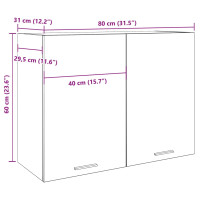 Produktbild för Väggskåp artisan ek 80x31x60 cm konstruerat trä