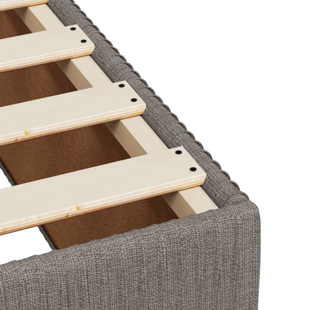Produktbild för Ramsäng med madrass taupe 80x200 cm tyg