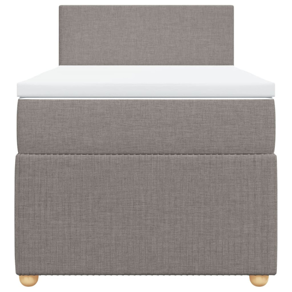 Produktbild för Ramsäng med madrass taupe 80x200 cm tyg