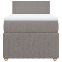 Produktbild för Ramsäng med madrass taupe 80x200 cm tyg