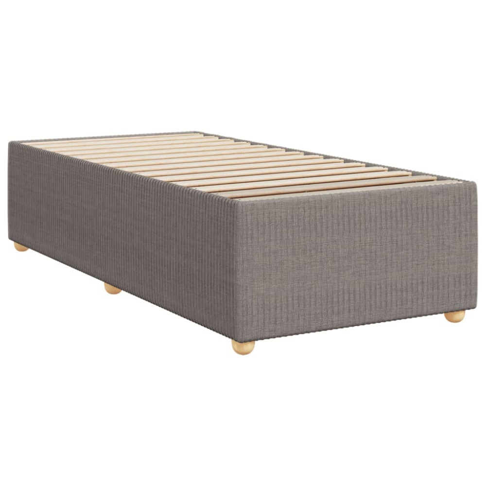 Produktbild för Ramsäng med madrass taupe 80x200 cm tyg
