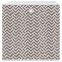 Produktbild för Vikbar förvaringslådor 4 st brun 32x32x32 cm non-woven tyg