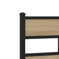 Produktbild för Sängram utan madrass metall sonoma-ek 193x203 cm