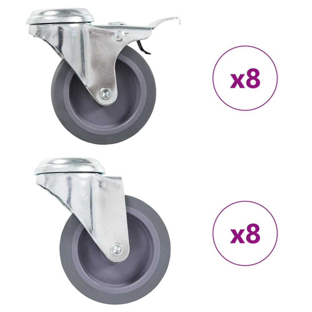 Produktbild för Länkhjul med bulthål 16 st 75 mm