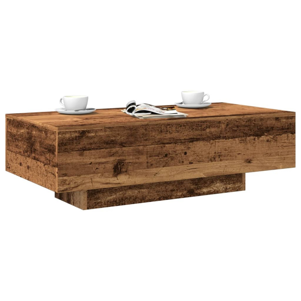 Produktbild för Soffbord åldrat trä 100x49,5x31 cm konstruerat trä