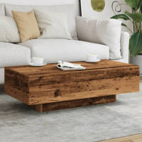 Produktbild för Soffbord åldrat trä 100x49,5x31 cm konstruerat trä