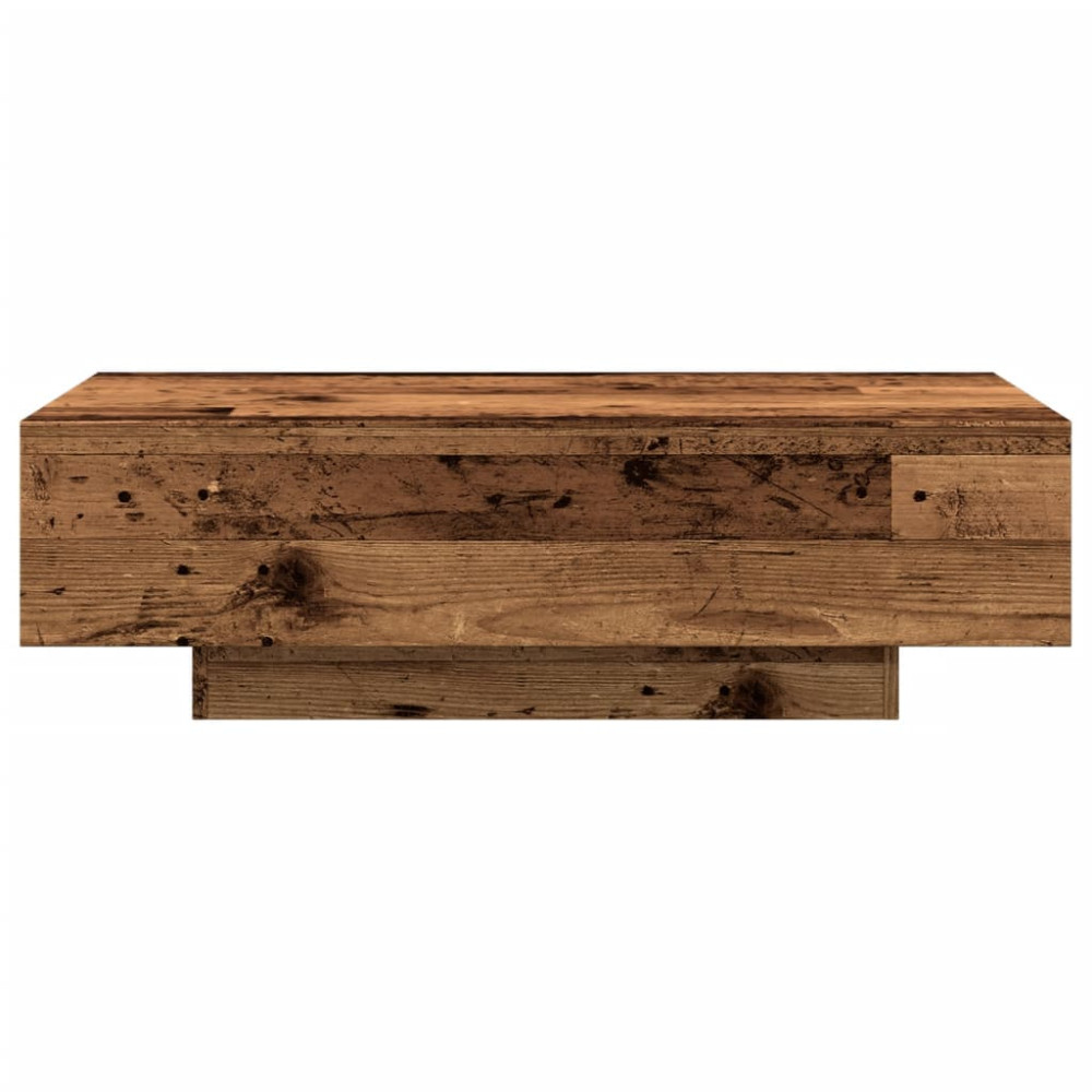 Produktbild för Soffbord åldrat trä 100x49,5x31 cm konstruerat trä