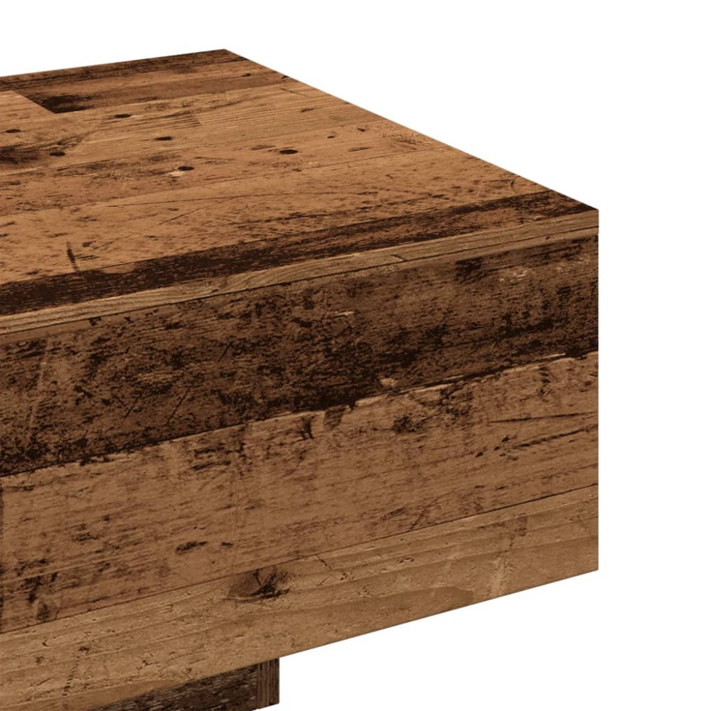 Produktbild för Soffbord åldrat trä 100x49,5x31 cm konstruerat trä