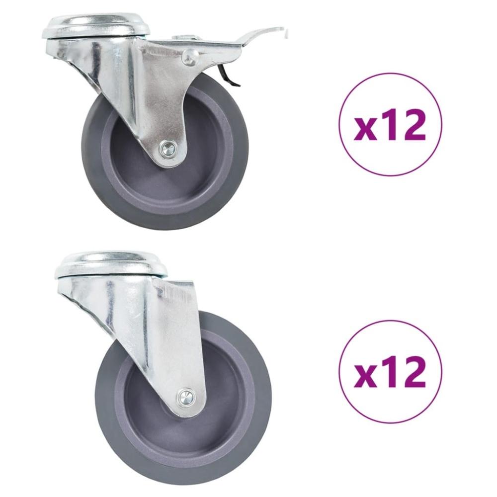 Produktbild för Länkhjul med bulthål 24 st 75 mm