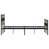 Produktbild för Sängram utan madrass metall sonoma-ek 183x213 cm