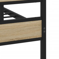 Produktbild för Sängram utan madrass metall sonoma-ek 183x213 cm