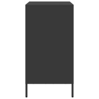 Produktbild för Skänk svart 68x39x73,5 cm kallvalsat stål