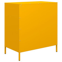 Produktbild för Skänk senapsgul 68x39x73,5 cm kallvalsat stål