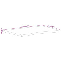 Produktbild för Skrivbordsskiva med kurva 110x60x2,5 cm massivt grovt mangoträ